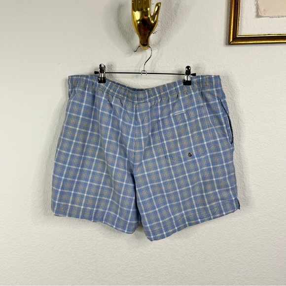 Polo Ralph Lauren Plaid Gridded Embroidered Pony Swim Trunks Bathing Swim Suit - Picture 7 of 9